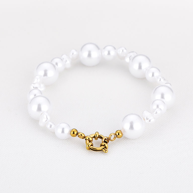 Parel armband gouden sluiting