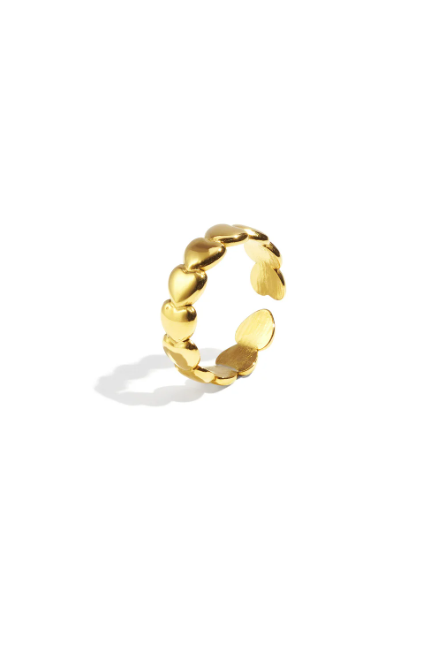 Minimalistische hartjes ring