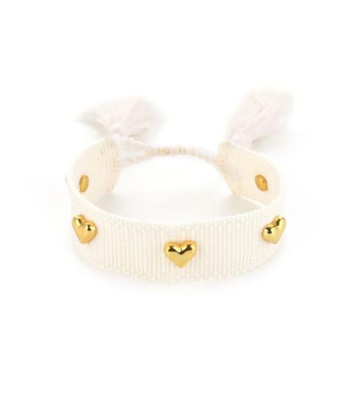 Hartjes armband stof