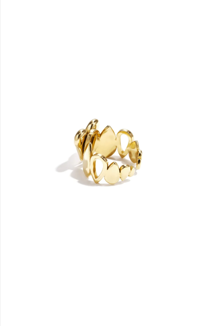 Statement ring met druppels en hart