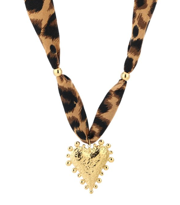 Panter ketting chunky hart