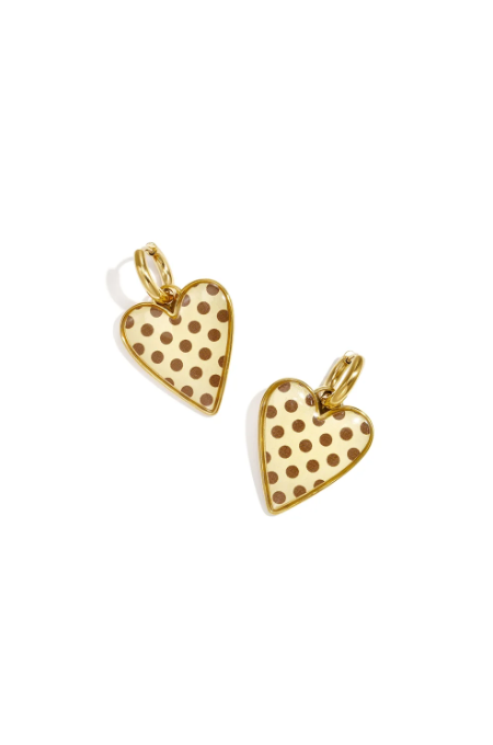 Dot heart oorbellen