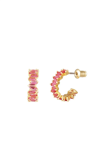 Roze mini hoops