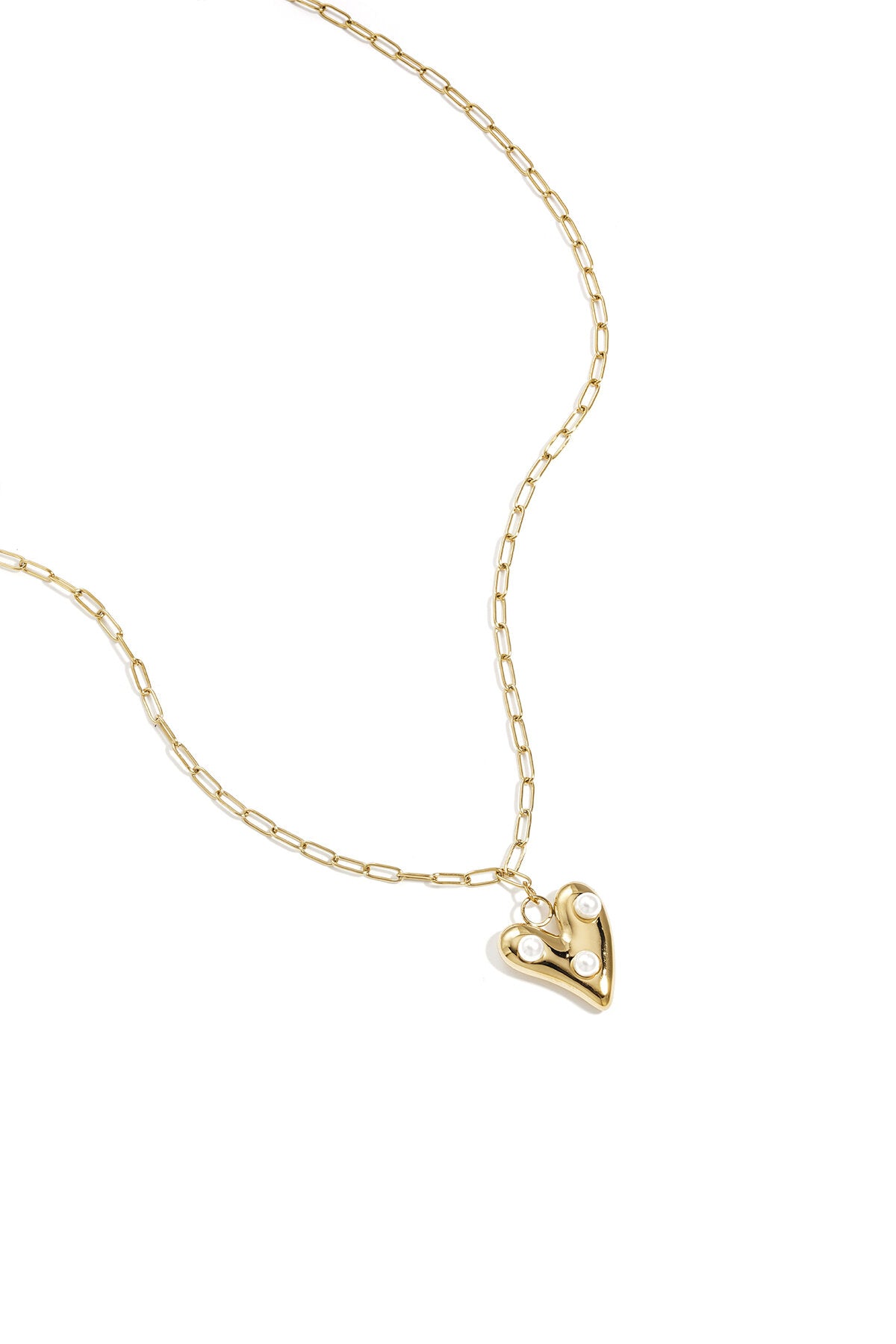 Ketting met parel hart
