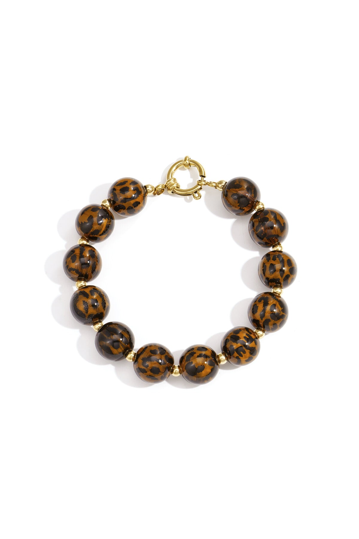 Leopard kralen armband