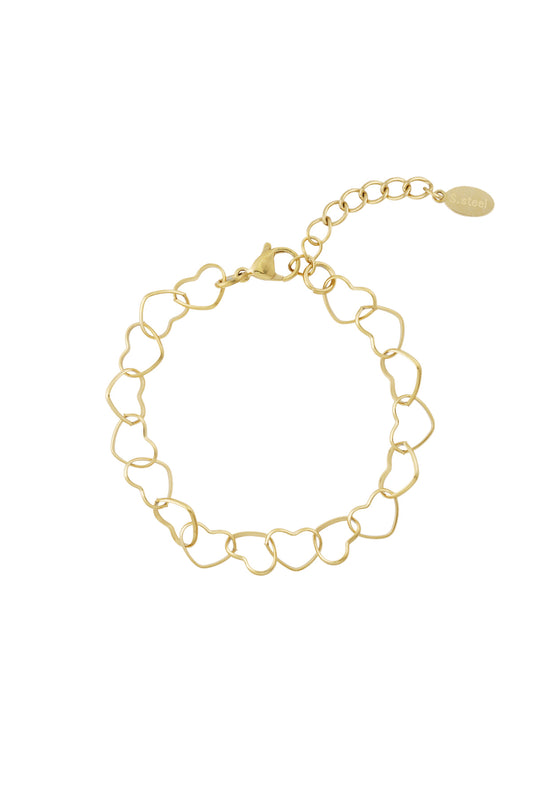 Open hartjes armband