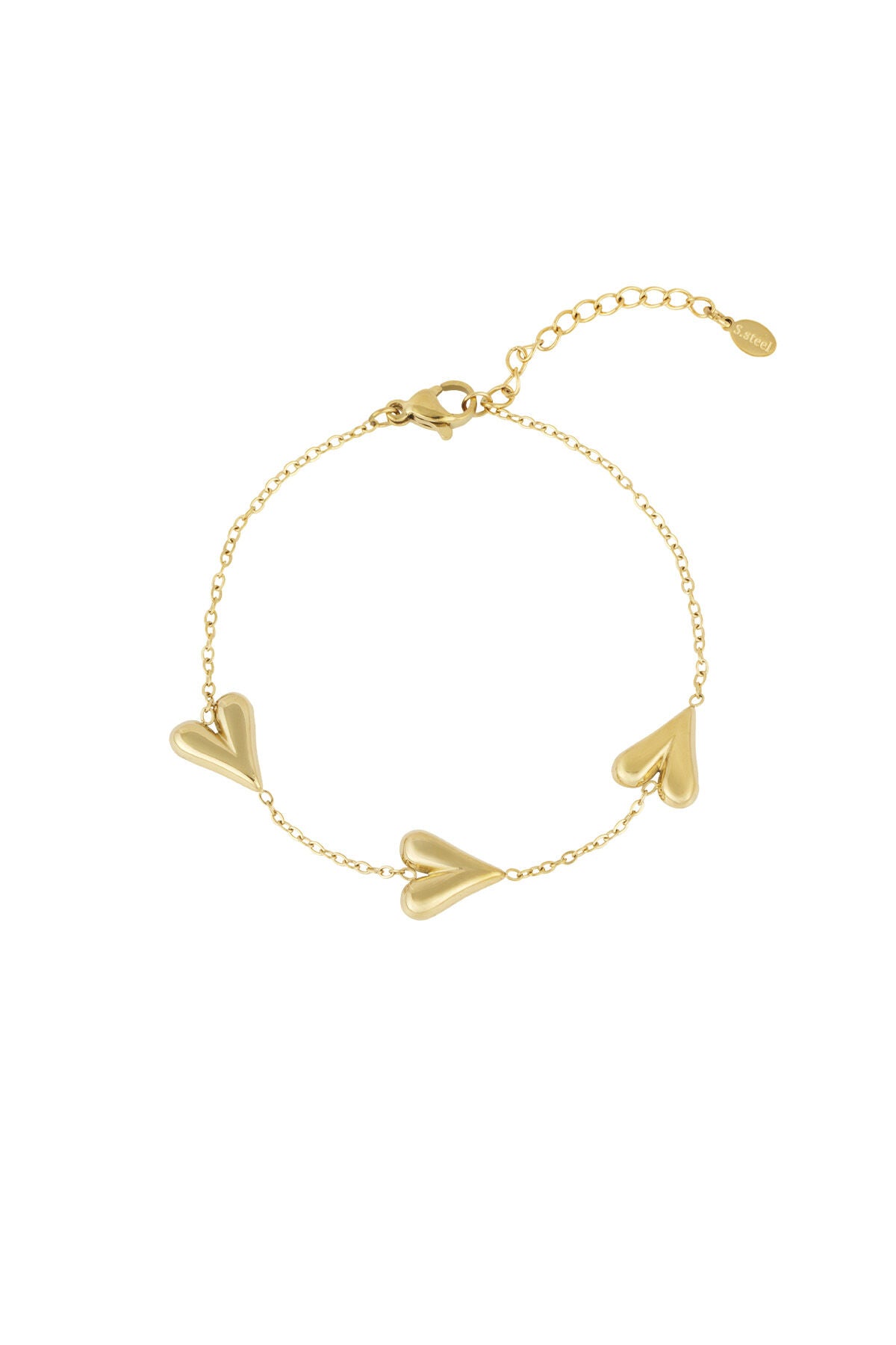 Armband grote hartjes