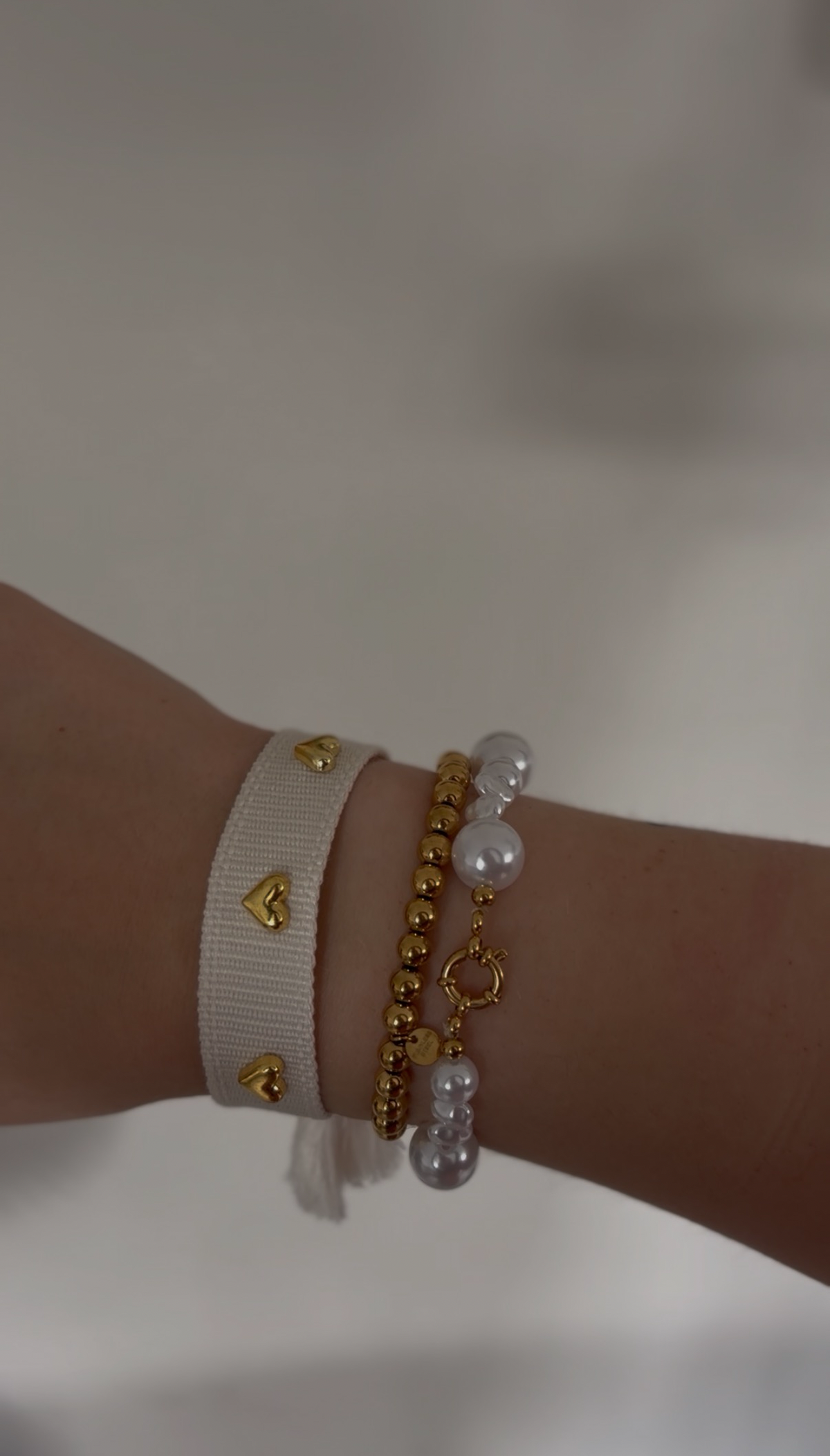 Parel armband gouden sluiting