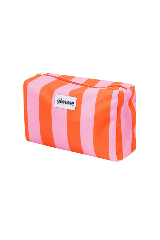 Toilettas oranje roze strepen
