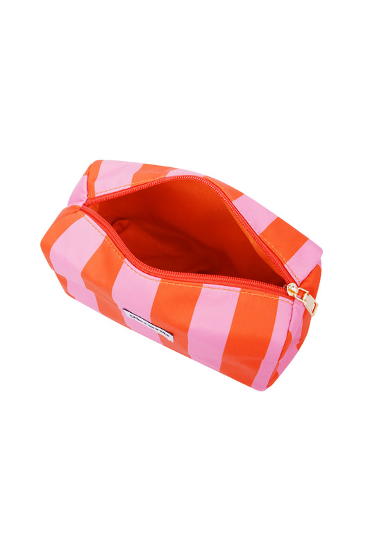 Toilettas oranje roze strepen