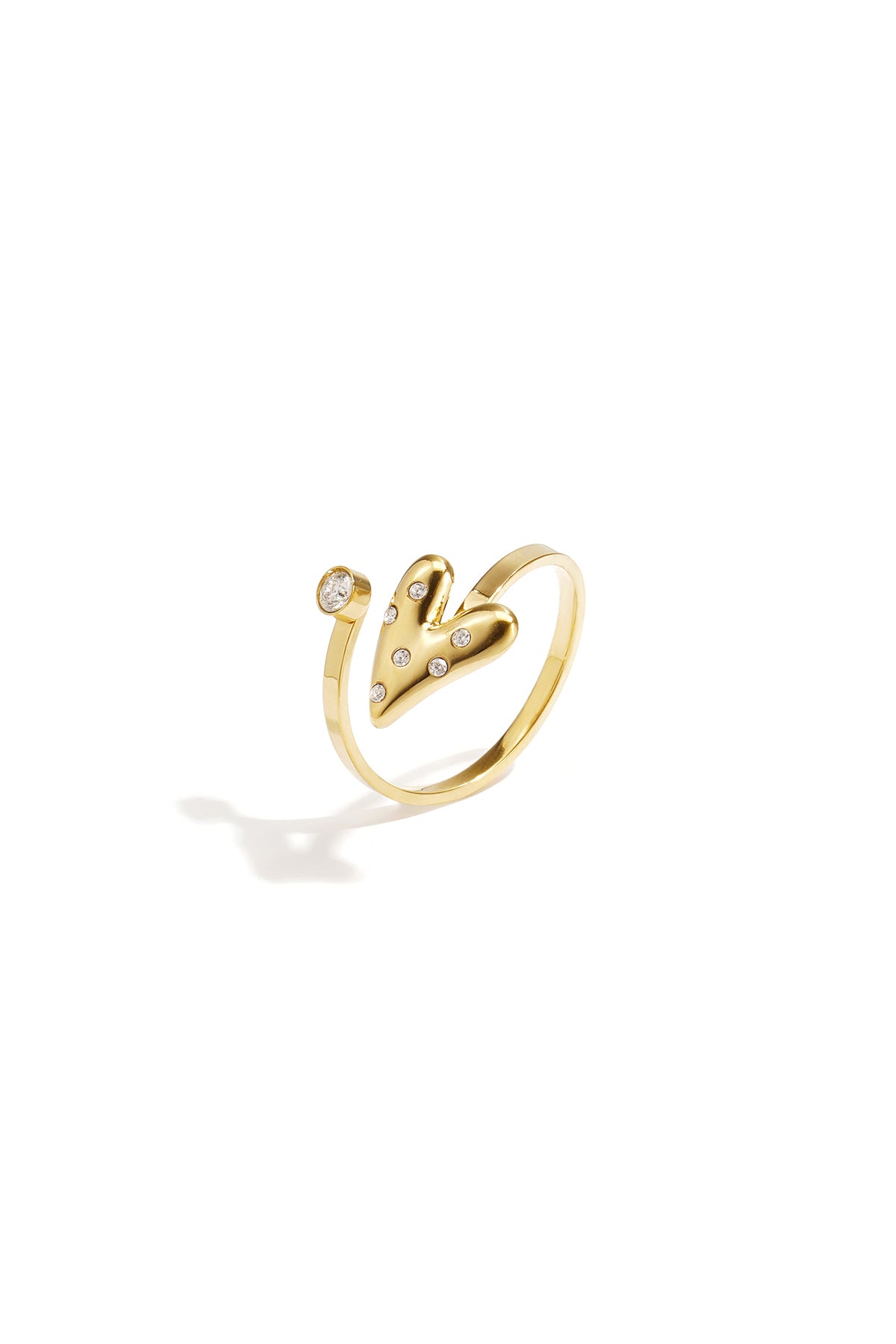 Dubbele parel hart ring