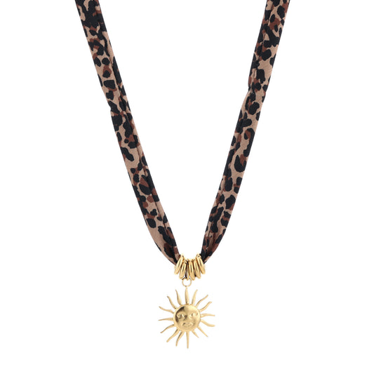 Leopard ketting met zon