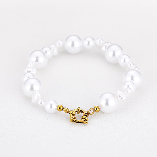 Parel armband gouden sluiting