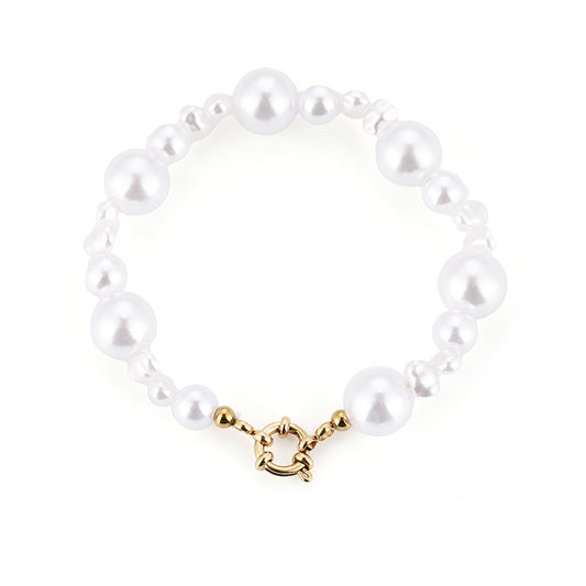 Parel armband gouden sluiting