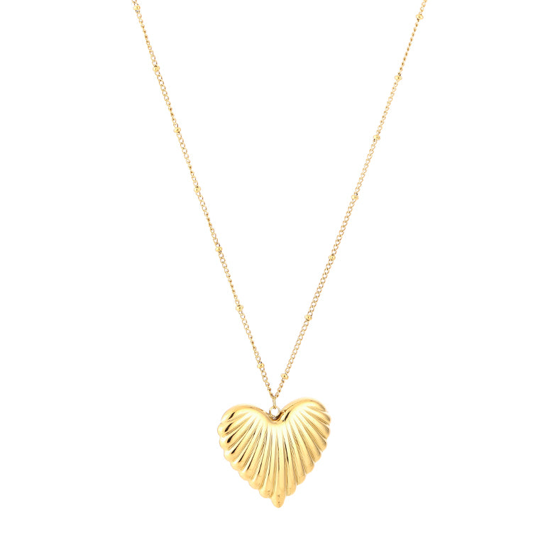 Lange ketting met schelpenhart
