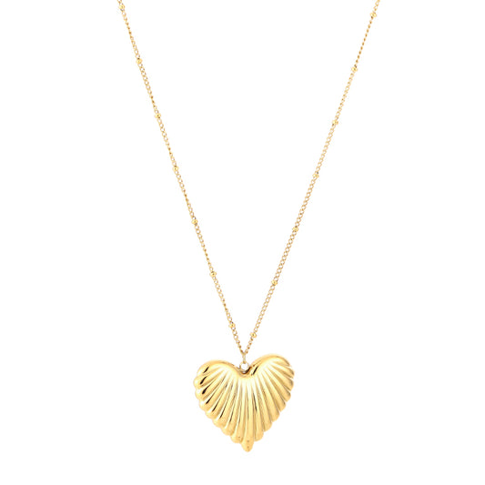 Lange ketting met schelpenhart