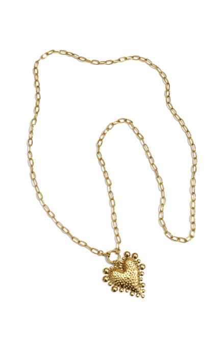 Lange ketting met chunky hart