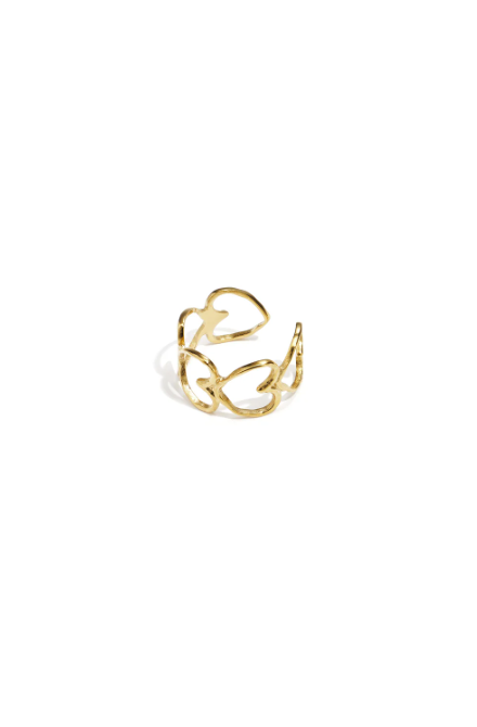 Elegante ring met harten