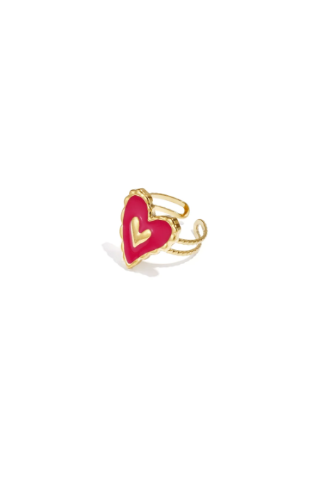 Ring met hartvorm