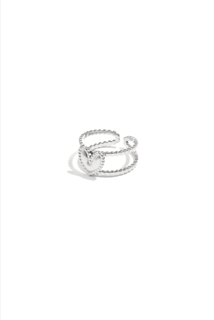 Dubbele ring met hart