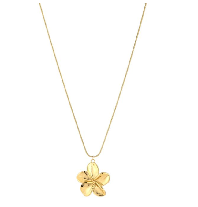 Lange ketting met bloem