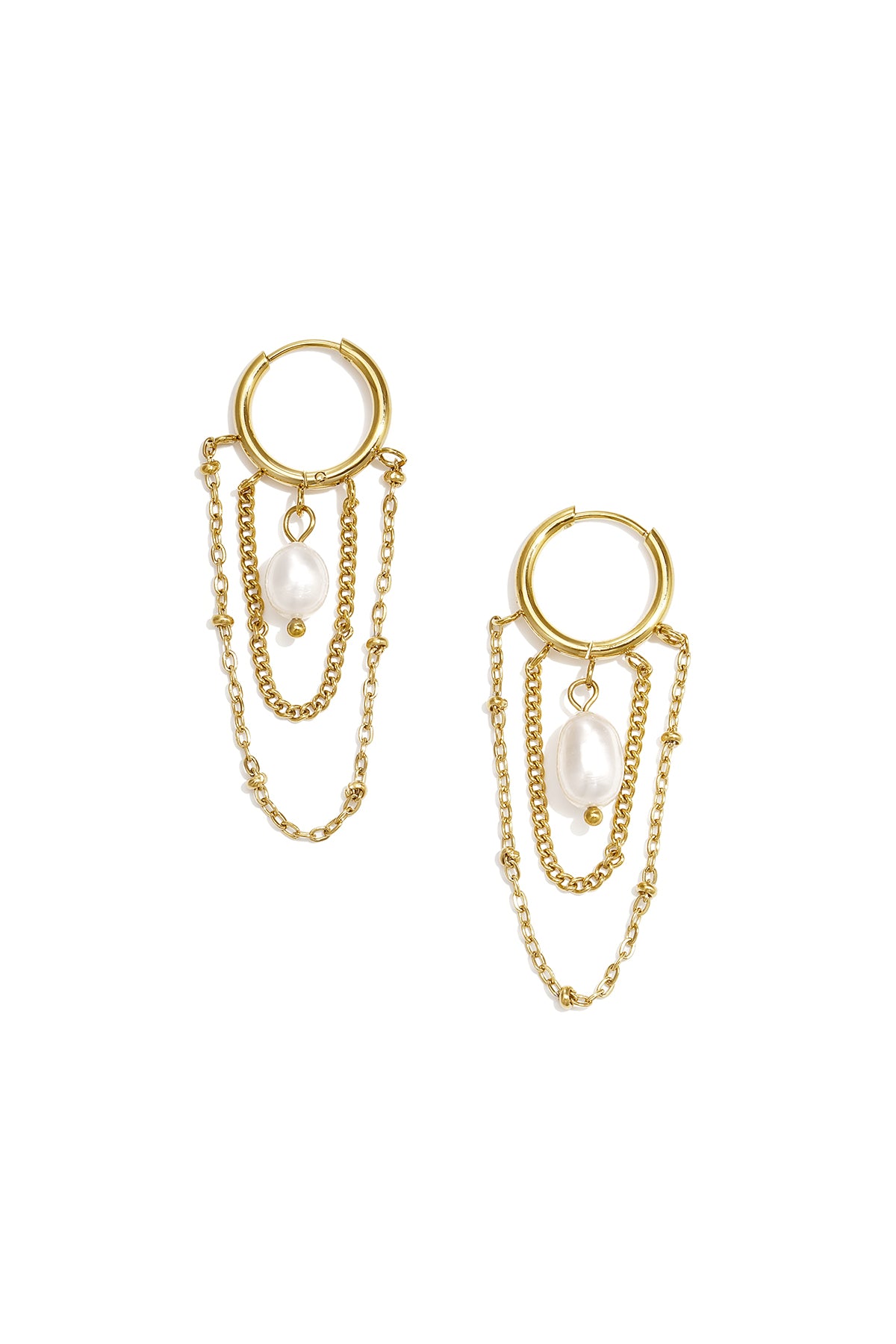 Parel hanger oorbellen