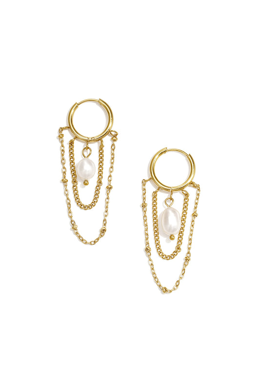 Parel hanger oorbellen