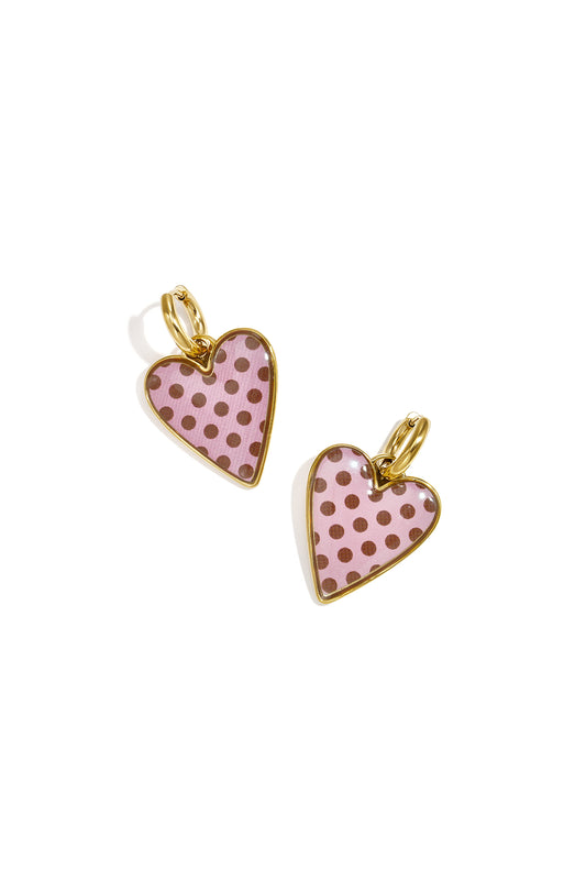 Dot heart oorbellen