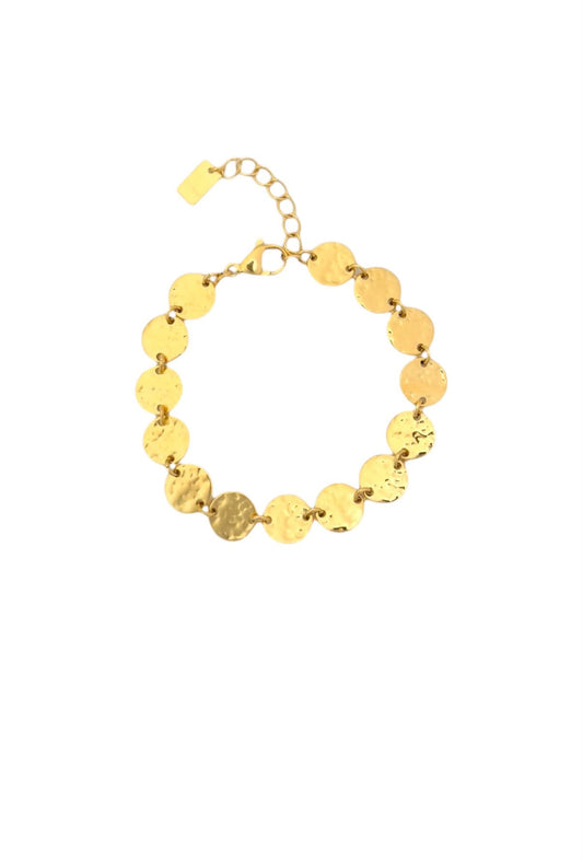 Flat coin armband